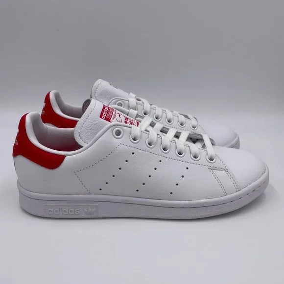 adidas | Shoes | Adidas Stan Smith White Red Womens Shoes | Poshmark